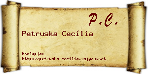 Petruska Cecília névjegykártya