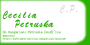 cecilia petruska business card